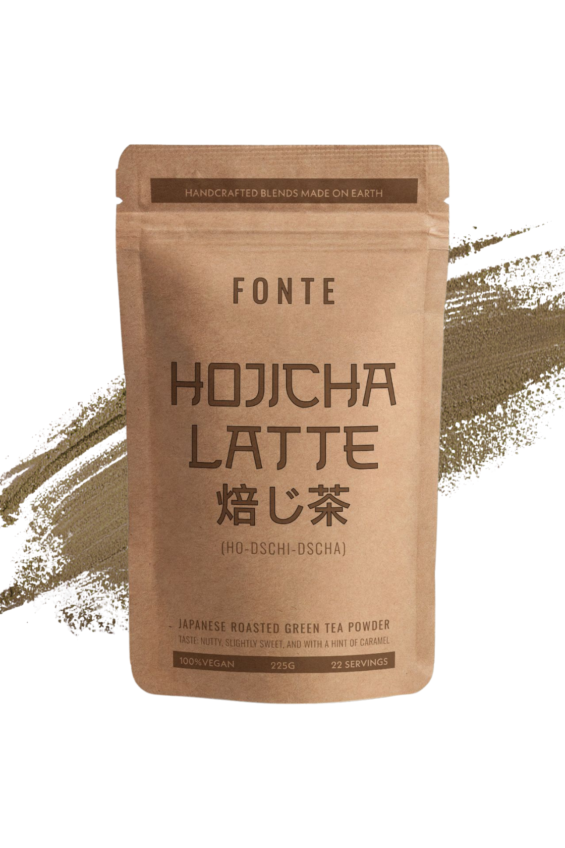 Hojicha Latte with powder