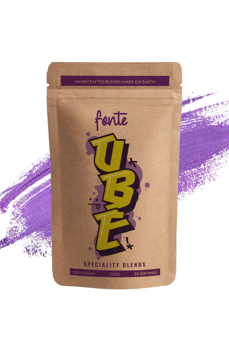 Ube Purple Latte with powder