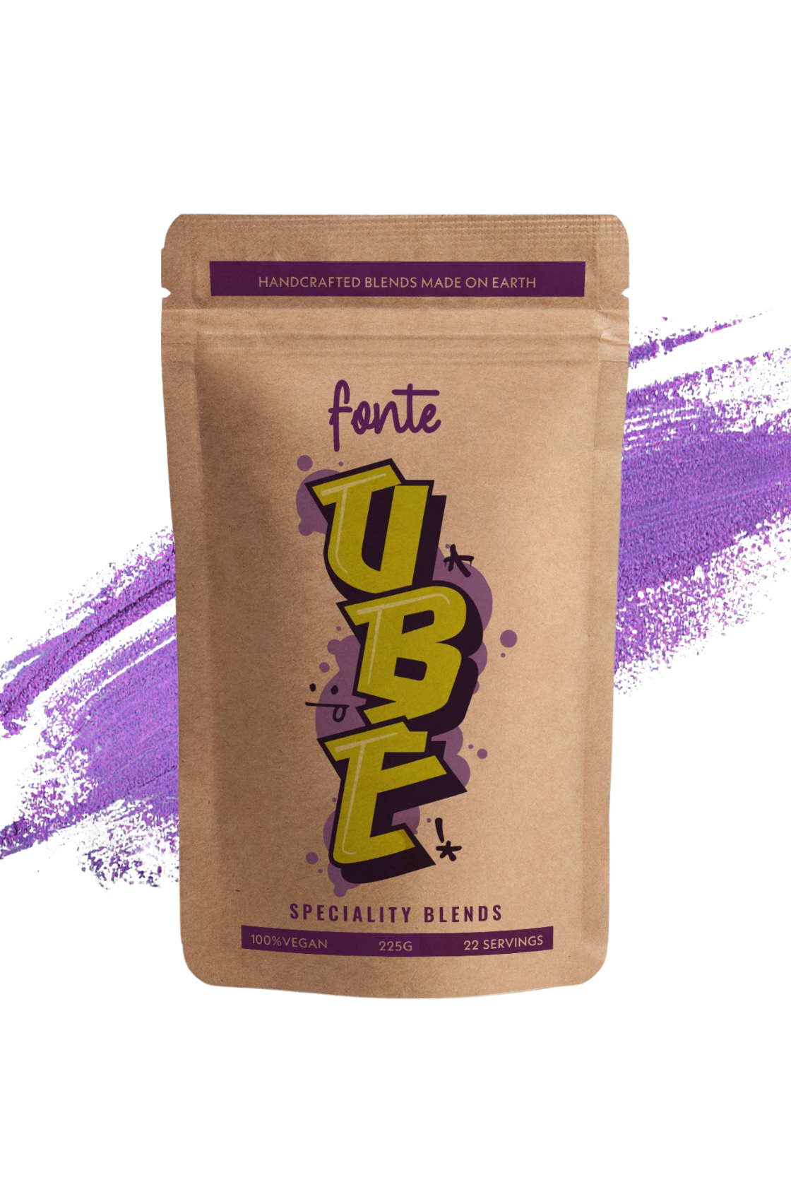 Ube Purple Latte with powder